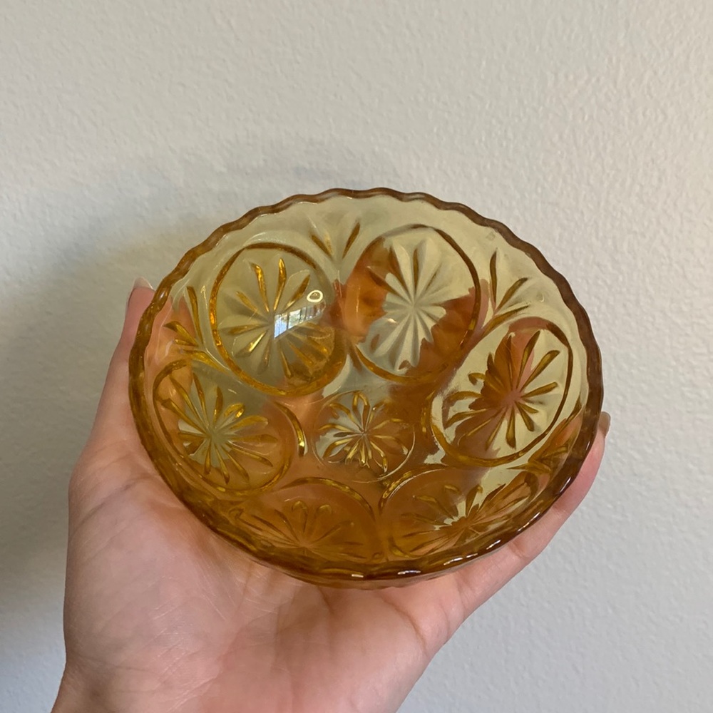 Vintage amber tray